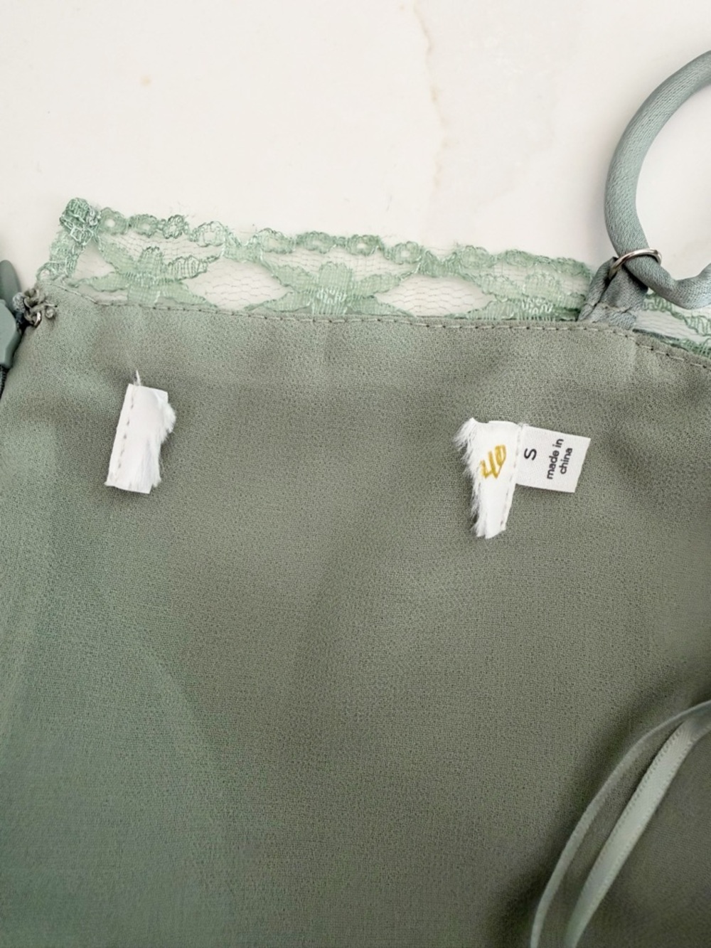Astr Florianne Satin Maxi Dress in Sage Sz S - Picture 6 of 8